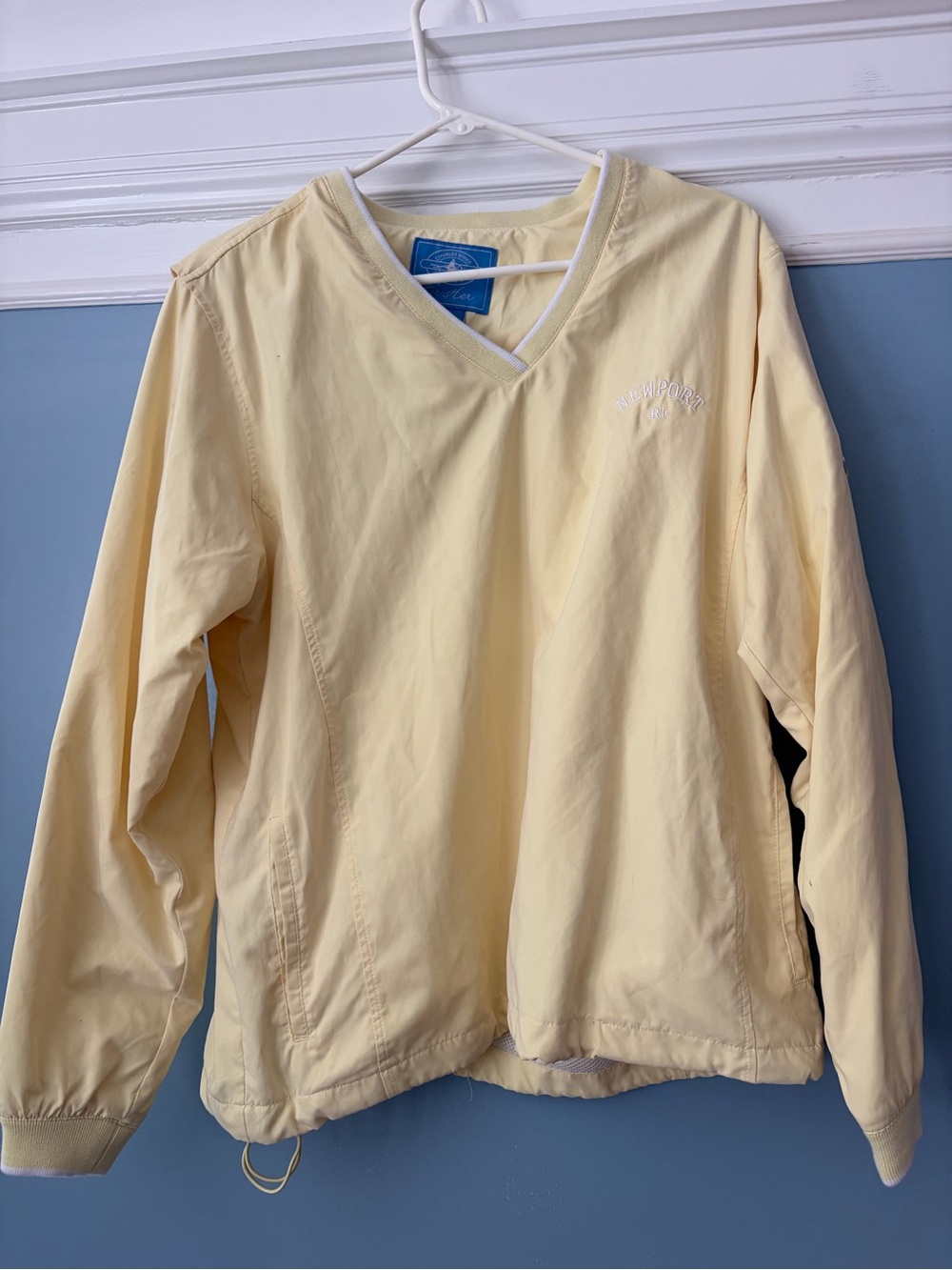 Charles River yellow vintage 90s pullover preppy jacket